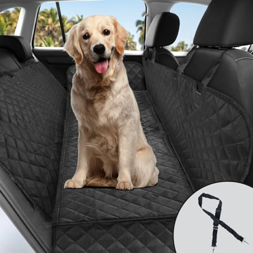 Gartstary Hundedecke Auto Rückbank 4-in-1 – Halten Sie Ihr Auto sauber, Kratzfest & rutschfest, Hundedecke Rücksitz mit Seitenklappen – Hundematte Rückbank wasserdicht für PKW SUV LKW