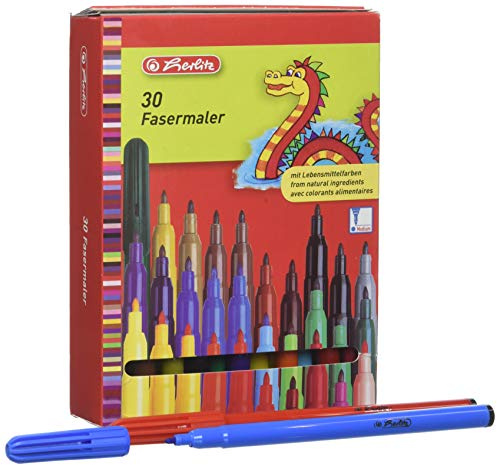 Herlitz Filzstifte, 30 Farben, 30 Stück