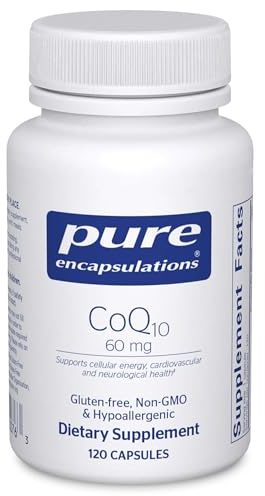 Pure Encapsulations CoQ10 60 mg | Coenzyme Q10 Supplement for Energy, Antioxidants, Brain and Cellular Health, Cognition, and Cardiovascular Support* | 120 Capsules
