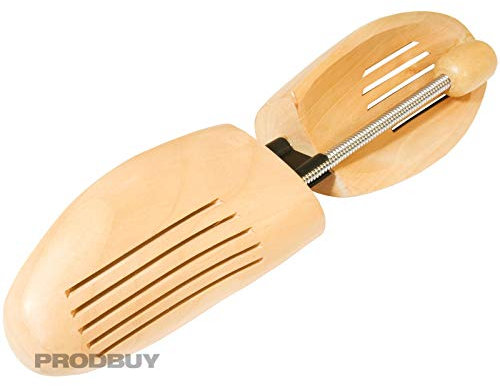 EU 43-45 / UK 9-10.5 Pair of Wooden Spring Loaded Stem Shoe Trees Brown