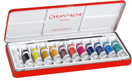 Caran d-Ache 2001.312 10 ml tubo 12pieza (S) Multi pintura a base de agua – pinturas al agua