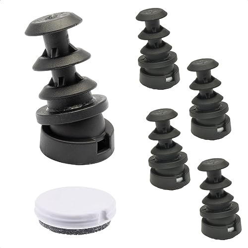 Wagner QuickClick® Stuhlgleiter wendbar Wollfilz + Kunststoff - 8tlg-Set Gelenkgleiter zum Einstecken in Rundrohre - Duo - Innendurchmesser Ø 16 mm/Außendurchmesser Ø 20 mm - Made in DE - 15832200