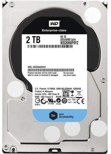 Western Digital WD2000F9YZ Disque dur SATA 2 To 6 Go/s 64 Mo Mémoire tampon 8,9 cm Capacité du disque dur pour Nas et architectes