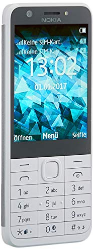 Nokia RM-1172 Handy 230, 7,11 cm (2,8 Zoll) (Dual SIM, MP3 Player, microSD Kartenleser, 1200mAh Akku, Taschenlampe) Silber