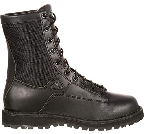 ROCKY Portland Lace-to-Toe Waterproof Public Service Boots, Black, Size 12(WI)