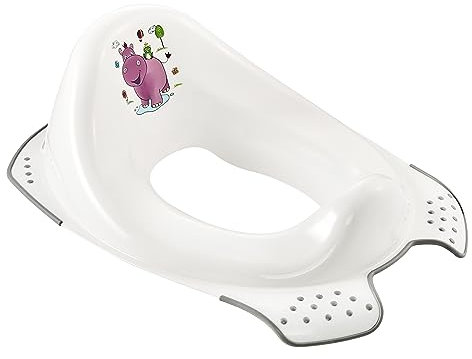keeeper Hippo Kinder-Toilettensitz, Ab ca. 18 Monate bis ca. 4 Jahre, Anti-Rutsch-Funktion, Ewa, Weiß, 1 Stück