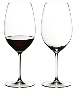 RIEDEL Rotweinglas-Set, 2-teilig, Für New World-Rotweine wie Shiraz, 650 ml, Kristallglas, RIEDEL Veritas, 6449/30