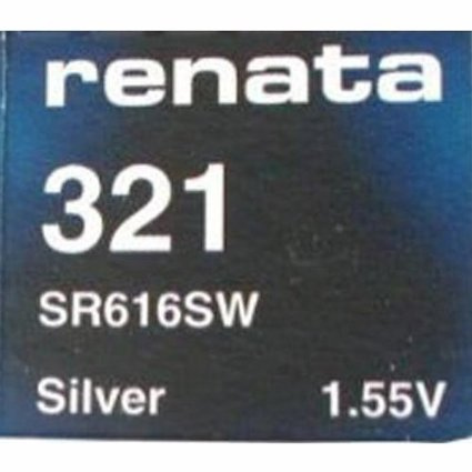 Renata Uhrenbatterie 321, quecksilberfrei, SR616SW 1,55V, Silberoxid, 4 Stück