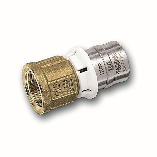 Alu-Verbundrohr Pressfitting bleifrei SANHA Übergangsmuffe mit IG 16 mm x 1/2 