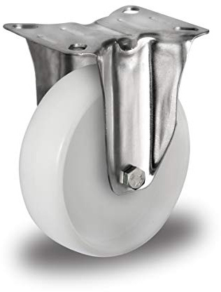 der ROLLENDE SHOP - Bockrolle Durchmesser 80 mm - Serie N0N0 Gleitlager Edelstahl