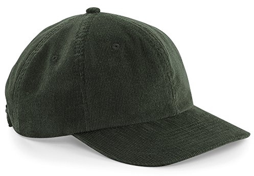 Beechfield Herren Heritage Cord Kappe (2 Stück/Packung) (EinheitsgröÃŸe) (Dunkles Olive)