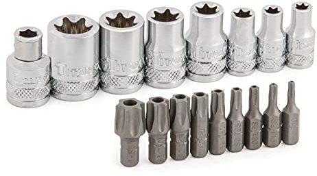 Titan 16160 Torx-Stecknuss und Bit-Satz außen 7-teilig