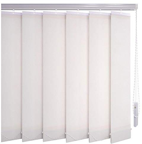 Sonnenschutz-HH® - Lamellenvorhang weiß - Breite 140 cm x 150 cm Höhe - Office Verdunkelungslamellen für Bildschirmarbeitsplätze Lamellenbreite 127mm Vertikaljalousie Vertikalanlage