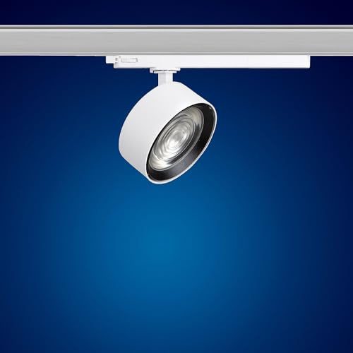 Mextronic 3-Phasen-LED-Strahler für Stromschienen LED 3 Phasen Strahler FLOW-W 28W Warmweiss für Schienensystem