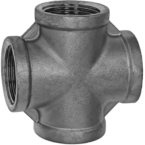 MegaHaustechnik Kreuzstück, 1/2 Zoll IG, Gewindefitting Edelstahl V4A | Trinkwasser geeignet, Innengewinde-Innendurchmesser 19mm DN15 Rohr, rostfrei INOX