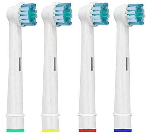 qtlines Replacement Toothbrush Heads | Compatible Heads for Toothbrushes Series Cross Action Triumph Smart Series 5000 (White, 4 Pcs)