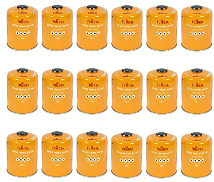 FUMOSA 18x Gaskartusche für Q100/1000-Serien, Performer & Go Anywhere, 450g