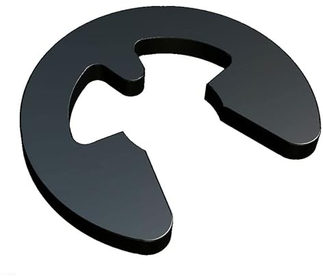 5mm Clips en E, arandelas de anillo de retención de servicio pesado, anillos en E con acabado de fosfato negro de acero al carbono, retenedor de clip a presión (paquete de 10)