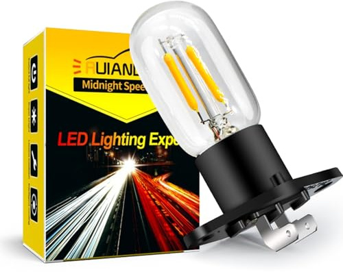 Ruiandsion Microwave Bulb Z187 Base 110V 120V 25W LED Lamp Bulb for Universal Microwave Pear Oven Lamp, Yellow