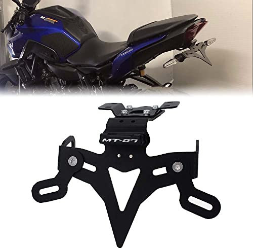 Aveko Pour MT-07 MT07 MT 07 FZ-07 2013-2021 2022 Support de Plaque d’Immatriculation de Motocyclette, Support de Plaque d’Immatriculation avec Éliminateur de Garde-Boue (MT-07)