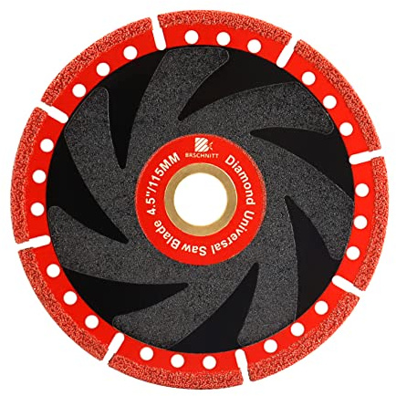 Metal Cutting Diamond Blade BRSCHNITT 115mm All-Purpose Diamond Saw Blade for Rebar Sheet Metal Angle Iron Stainless Steel Concrete.