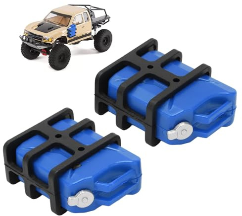 Jarra De Gasolina RC, 1 Par De Tanques De Combustible Simulados Para Autos RC Mini Tanque De Combustible Para Autos Control Remoto Mini Lata De Aceite Decorativa Autos RC Para Autos RC 1/8 1/10(Azul)