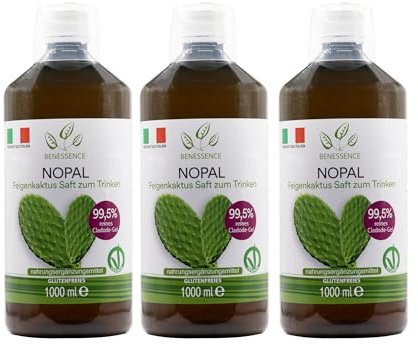 Benessence - Nopal – JKaktusfeigensaft zum Trinken mit 99,5% - 3L