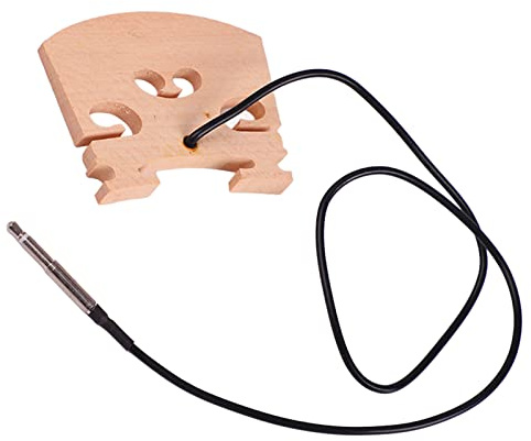 Ponte Pickup per Violino, Ponte per Violino 4/4 in Legno Ponte Pickup Piezo per Violino Compatibile con Violini 4/4 a Grandezza Naturale