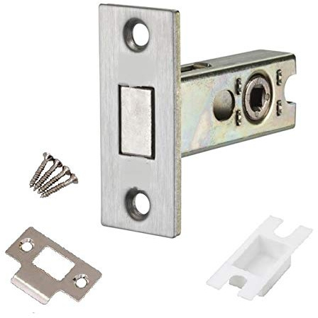 Golden Grace Tubular Dead Bolt for Bathroom, Polished Chrome, 64mm | Bolt-through design suits rose-mounted thumbturns, providing a secure, durable metal mechanism for interior privacy.