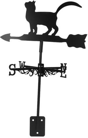 Didiseaon Girouette Extérieure Acier Inoxydable avec Motif De Chat Indicateur De Direction du Vent pour Jardin Et Cour Décoration Originale pour Extérieur