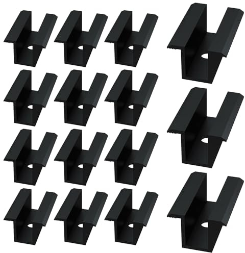 15 pezzi Morsetto Centrale,Kit Di supporto Per Modulo Solare,Accessori Per Guida Di Montaggio PV,Morsetti Centrali Per Pannelli Solari Per 25-45mm Pannelli Solari Fotovoltaic