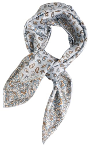 Prettystern Unisex handrolliertes SeidenHalstuch Seide Nickituch Bandana für Damen Herren