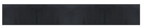 vidaXL Teppich Rechteckig Schwarz 60x400 cm Bambus
