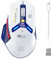 INPHIC Ratón Gaming inalámbrico, Verdadero Tri-Mode 2,4G Wireless/con Cable Type-C/Bluetooth, 10k dpi, Totalmente programable, iluminación RGB, ratón inalámbrico Recargable para PC portátil, Blanco