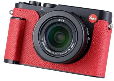 SIUTATDSH Camera Half Case for Leica D-LUX 8, Vintage Metal Genuine Leather Instant Camera Protective Cases Stylish Portable Shockproof, Getaway Solids, Classic