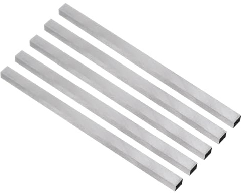 QUARKZMAN Drehmeißel 8mm x 10mm x 200mm, Quadratische Drehmeißel-Rohlinge, HSS (High-Speed-Stahl) Rechteckiger Fräser-Mill-Rohling, 5 Stück