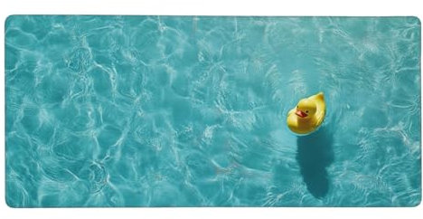 Gaming Tapis de Souris Bleu, Canard Tapis de Souris XXL 500x250x3 mm, Grand Tapis Souris pour Clavier et Souris, Tapis de Bureau avec Bords surpiqués et Base en Caoutchouc Antidérapant Cadeaux G741