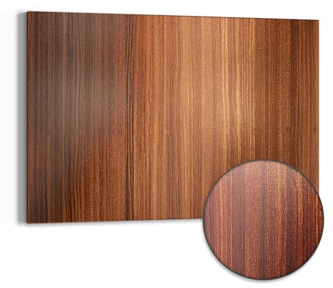 DEQORI Metall Magnettafel | 60x40 cm cm groß | Motiv Wärme des Holzes | Whiteboard für alle Magnete | Magnetboard Wand-Tafel für Küche & Büro | Design Magnetwand Pinnwand magnetisch