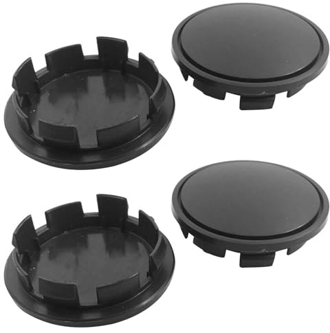 NIYATA 4 Pcs Nabendeckel für VW, Schwarz, Radnabenkappen Abdeckung, 65mm, VW 65mm, Schwarz Matt 3b7601171 Nabendeckel, Schwarz
