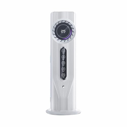 Uxsjakjsd Bedroom Tower Fan Silent USB Water Cooling Fan Portable Water Mist Humidification Water Cooling Fan Desktop Air Cooler White