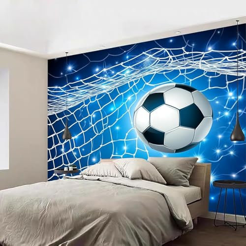 Fotomurales 400 x 280 cm Fútbol Americano Papel Pintado Tejido No Tejido Fútbol Americano Fotomural Efecto 3D Papel Tapiz Decorativos pared Murales Póster para Dormitorio Salón TV Pared B1087