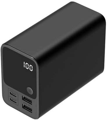 KhUkhu Power Bank Ad Alta Potenza da 200 W, Ricarica Rapida Bidirezionale, Power Bank di Grande capacità da 27000 mAh, Adatto per Smartphone, Laptop, Tablet