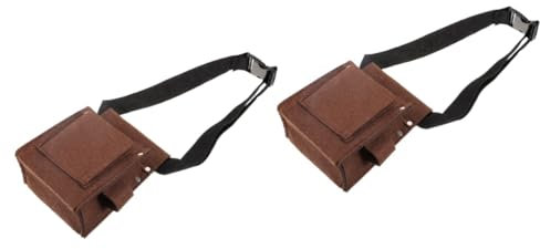 NUOBESTY 2pcs Tool Belt Pouch for Carpenter Small Tool Bag Pockets Easy Storage for Construction