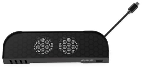 Soporte de ventilador de refrigeración RGB para consola Switch 2, base de disipador de calor de velocidad ajustable con carga rápida PD, puertos USB y luces de 7 colores para accesorios NS 2