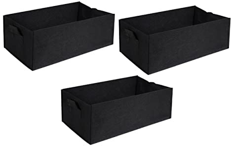 FONDOTIN 3pezzi Per Piantare in Non Traspirante Contenitori Per Piante Da Durevoli Borse Per Coltivare Piante Maniglie Robuste Capaci e Lavabili Per