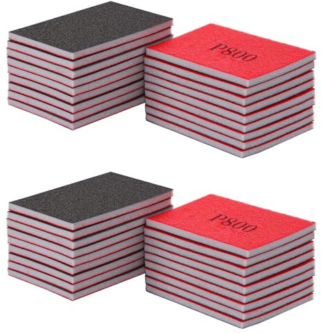36-teiliges Schleifschwamm-Set, Körnung 800, Schleifschwamm, Schleifpads, Nass- und Trockenschleifpapier, flexibles Schleifpapier für Metall, Holz, Wandpolieren