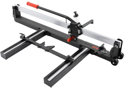 Hanmorfarbi Tagliapiastrelle manuale da 800 mm, tagliapiastrelle professionale con posizionamento laser, spessore massimo 15 mm, per ceramica, gres porcellanato, robusta costruzione in acciaio, con