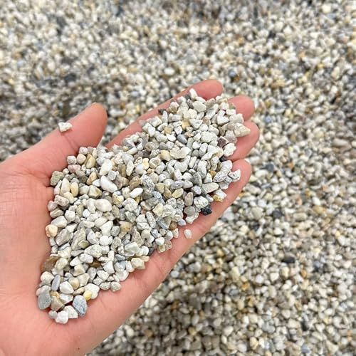 Ghiaia naturale per acquario, 3-5 mm, substrato di ghiaia per acquari d'acqua dolce, aquascaping e vasche con piante, pietre per acquario al quarzo lavato, substrato decorativo naturale per acquari (2