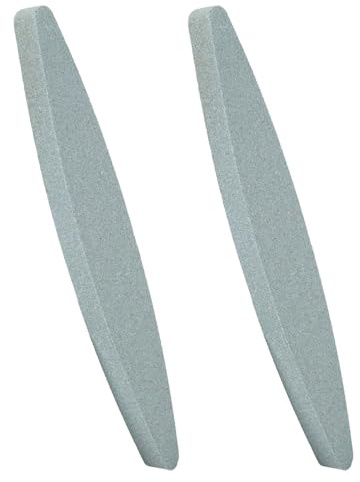 2 Stück Premium Oval Sensenwetzstein Set, Schärfstein für Rasenmäher, Axt und Sichel, Hochwertiger Schleifstein aus Brauner Korund, Größe 225X35X13cm, Ideal für Breite Anwendung