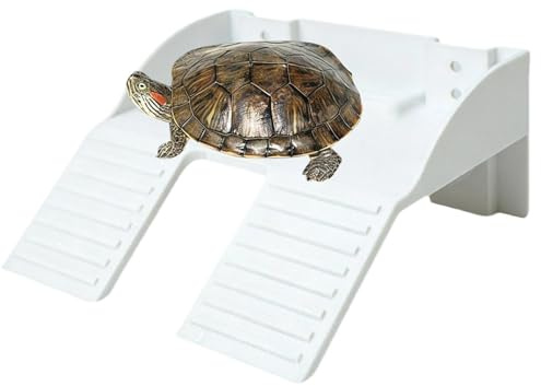 Sköldpaddornas Solplats,Halkskydd med rampterrass - Baskningsområde för Sköldpaddsakvarium | för Klättring, Berikning, Vila, Matning, Sömn, Skäggagam, Landsköldpadda och Gecko